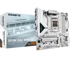 Pagrindinė plokštė „Gigabyte B850M EAGLE WF6E ICE“ | Procesorių šeima AMD | Procesoriaus lizdas AM5 | DDR5 | Palaikomos kietojo disko sąsajos SATA, M.2 | SATA jungčių skaičius 4