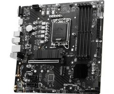 Pagrindinė plokštė MSI | PRO B760M-P | Procesorių šeima Intel | Procesoriaus lizdas LGA1700 | DDR5 DIMM | Atminties lizdai 4 | Palaikomos standžiojo disko sąsajos SATA, M.2 | SATA jungčių skaičius 4 | Mikroschemų rinkinys Intel B760 | mATX