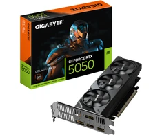 GIGABYTE GeForce RTX 5050 OC Low Profile 8G Grafikos plokštė - 8GB GDDR6, 128bit, PCI-E 5.0, 2587MHz Core Clock, 2 x DP, 2 x HDMI, NVIDIA DLSS 4, GV-N5050OC-8GL