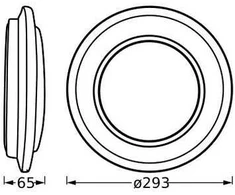 Lubinis šviestuvas Lubinis LED šviestuvas LEDVANCE ORBIS BERLIN, 16W, 3000K, 2000lm, sidabrinės sp. Ø30cm