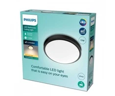 Lubinis šviestuvas Šviestuvas lubų Philips Doris, 17W, 2700°K, LED, juodas