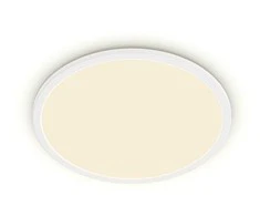 Lubinis šviestuvas Paviršinis LED šviestuvas PHILIPS SUPERSLIM, IP44, 18 W, 2700 K, 1500 lm, dimer., baltos sp., Ø29 cm