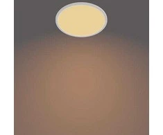Lubinis šviestuvas Paviršinis LED šviestuvas PHILIPS SUPERSLIM, IP44, 18 W, 2700 K, 1500 lm, dimer., baltos sp., Ø29 cm