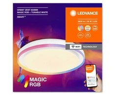 Lubinis šviestuvas Ledvance SMART+ Orbis Zest Magic - 3800lm, 38W, WiFi, RGB+827-865, 500mm Baltas