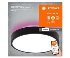 Lubinis šviestuvas Ledvance Smart 28W paviršinis šviestuvas, juodas, 3000…6500K, išmanus+WiFi valdymas