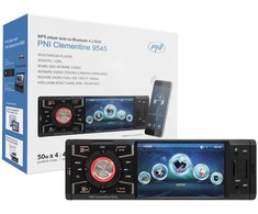 PNI MP5 grotuvas Clementine 9545 1DIN ekranas 4 colių, 50Wx4, Bluetooth, FM radijas, SD ir USB, 2 RCA vaizdo įvestis / išvestis