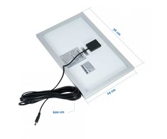 PNI GreenHouse H01 30W saulės fotovoltinė sistema su 12V / 7Ah akumuliatoriumi, USB / radiju / MP3, 2 LED lemputėmis