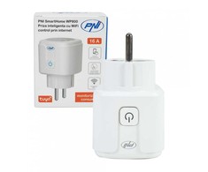 PNI SmartHome WP800 išmanusis „Wi-Fi“ kištukinis lizdas, „Tuya Smart“ programėlė, suderinamas su „Amazon Alexa“ ir „Google Home“