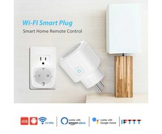 PNI SmartHome WP800 išmanusis „Wi-Fi“ kištukinis lizdas, „Tuya Smart“ programėlė, suderinamas su „Amazon Alexa“ ir „Google Home“
