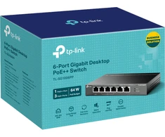 Šakotuvas TP-LINK | 6 prievadų gigabito komutatorius su 3 prievadų PoE+ ir 1 prievado PoE++ | TL-SG1006PP | Nevaldomas | Stalinis