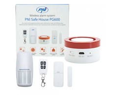 PNI Safe House PG600 belaidė signalizacijos sistema, išmani namų apsaugos sistema, belaidis ryšys, apsaugos nuo įsilaužimo signalizacija, belaidė signalizacija, išmanūs pranešimai per TUYA iOS / Android programėlę, suderinama su Alexa ir Google Assistant