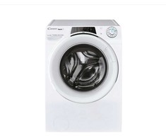 Candy „RapidÓ“ laisvai pastatoma skalbimo mašina-džiovyklė, 9kg, 1400 aps./min., kombinuotas ciklas, D klasė, pažangus valdymas ir turinys („Wi-Fi“ + BLE), balta, P x A x G (cm) 60x58x85