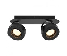 Lubinis šviestuvas Ledvance 10,5W LED paviršinis šviestuvas VENUS, juodas, 3000K, pakreipiamas