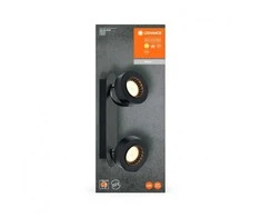 Lubinis šviestuvas Ledvance 10,5W LED paviršinis šviestuvas VENUS, juodas, 3000K, pakreipiamas