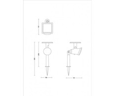 Įsmeigiamas LED lauko šviestuvas PHILIPS JIVIX, įkraunamas saulės energ. 1,4W, 2700K 150lm