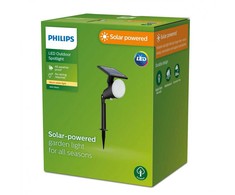 Įsmeigiamas LED lauko šviestuvas PHILIPS JIVIX, įkraunamas saulės energ. 1,4W, 2700K 150lm