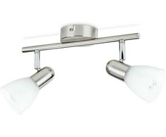 Lubinis šviestuvas Taškinis šviestuvas PHILIPS BURLAP, E14, 2 x 40 W, nikelio sp.