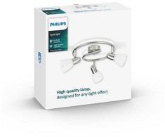 Lubinis šviestuvas Taškinis šviestuvas PHILIPS BURLAP, E14, 3 x 40 W, nikelio sp.