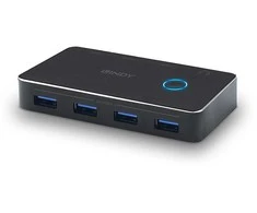 USB Adapteris - LINDY USB 3.0 Adapteris 2:4, 4 Įrenginiai, 5 Gbps, Juodas