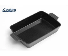 TAVA FONTA EMAILATA 33 x 23 x 7 CM, MARMURO PILKA, „COOKING BY HEINNER“