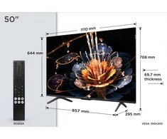 Televizorius TCL 50C61KS 50" QD-MiniLED 4K GoogleTV 120Hz Dolby Atmos 2025