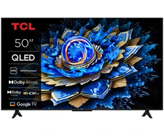 TCL 4K QLED televizorius | 50T69C | 50 | Išmanusis televizorius | „Google TV“ | UHD | Juodas