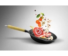 Gryno ketaus keptuvė, medine rankena, 23x4 cm, spalvota dėžutė, „Cooking by Heinner“