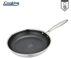 NERŪDIJANČIO PLIENO KEPTUVE, 3 SLUOKSNIŲ, 20X4 CM, TITANIUM 3, „COOKING BY HEINNER“