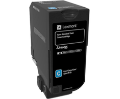 Lexmark CS72x žalsvai mėlyna standartinė našumo dažų kasetė | Lexmark 74C0S20 | CS720 žalsvai mėlynos spalvos standartinio našumo dažų kasetė | Kasetė | Žydra spalva