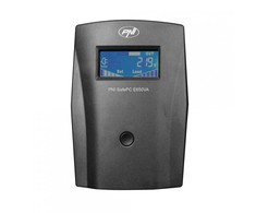 PNI PNPC SafePC E650VA UPS, galia 390W, 1.8A, 2 x 230V išvestis, LCD ekranas