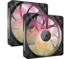 CORSAIR iCUE LINK RX140 MAX RGB PWM Fan – 2 vnt., 140mm, juodas