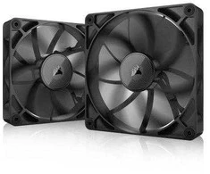 Corsair iCUE LINK RX140 Series, PWM korpuso ventiliatorius 2er Pack – 140mm, juodos spalvos
