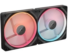 Corsair iCUE Link LX140-R RGB korpuso ventiliatorius, PWM – 2er-Pack, 140mm, juodos spalvos