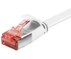 Goobay CAT 6 plokščias kabelis, U/FTP, balta - Kabelio ilgis 3 m
