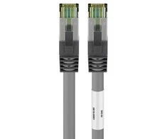 Wentronic Goobay Goobay CAT 8.1 pleistras kabelis, S / FTP (PiMF), pilka, 3 m - LSZH be halogenų, varinis AWG 24 (55138)