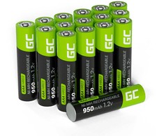 Green Cell 16 kartų įkraunamos baterijos AAA R3 950 mAh Ni-MH žalios spalvos elementų įkraunamos baterijos