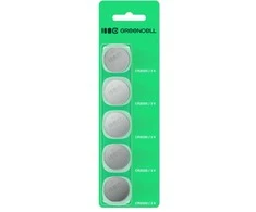 Green Cell Žalias Cell 5x ličio baterijos CR2025 CR 2025 3V 160mAh Greencell sagos formos elementas Blisterinėje pakuotėje