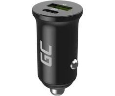 Green Cell Žalias Cell Žalias Cell Autoladegerät 38W GC PowerRide Nano38 su USB-C USB-A Maitinimo tiekimas ir Ultra Charge Schnellladung