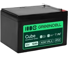 Green Cell Žalias Cell Greencell AGM VRLA 12V 12Ah nereikalaujanti priežiūros baterija kasos aparatams, žaislams, fotoaparatams (151x98.5x95mm)