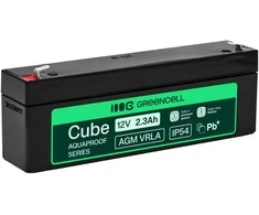 Green Cell Žalias Cell Greencell AGM VRLA 12 V 2.5 Ah nereikalaujanti priežiūros baterija kasos aparatams, žaislams, fotoaparatams (178 x 36 x 66 mm)