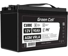 Green Cell Žalias Cell Žalias Cell CUBE AGM IP54 12V 90Ah VRLA Baterija Gel gilaus ciklo motoroleris vejapjovė valtis barža vejapjovė traktorius žvejybos laivas