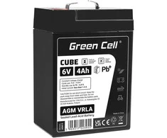 Green Cell Žalias Cell Žalias Cell Cube AGM VRLA IP54 6V 4Ah Nereikalaujantis priežiūros kasos aparato signalizacijos sistemos žaislų akumuliatorius
