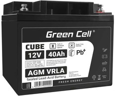 Green Cell Žalias Cell Žalias Cell CUBE AGM IP54 12V 40Ah VRLA Baterija Gel gilaus ciklo motoroleris vejapjovė valtis barža vejapjovė traktorius žvejybos laivas