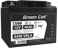 Green Cell Žalias Cell Žalias Cell CUBE AGM IP54 12V 40Ah VRLA Baterija Gel gilaus ciklo motoroleris vejapjovė valtis barža vejapjovė traktorius žvejybos laivas