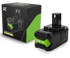 Green Cell Žalias Cell Žalias Cell baterija, skirta Ryobi ONE+ 18V 4Ah pakaitinė baterija RB18L40