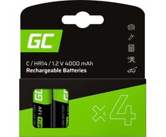 Žalias Cell Baterie Akumulatorki 4x C R14 HR14 Ni-MH 1.2V 4000mAh