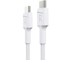 Green Cell Žalias Cell Kabelis Baltas USB-C Type C 30cm Žalias Cell PowerStream su greito įkrovimo Maitinimo tiekimas 60W, Ultra Charge, Quick Charge 3.0