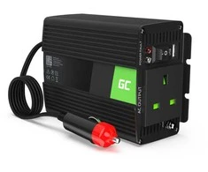 Oem Žalias Cell® automobilio keitiklio keitiklis nuo 24V iki 230V grynas sinusinis 150W/300W su USB