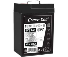 Green Cell Žalias Cell Žalias Cell Cube AGM VRLA IP54 6V 4Ah Nereikalaujantis priežiūros kasos aparato signalizacijos sistemos žaislų akumuliatorius