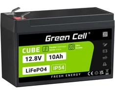 Green Cell Žalias Cell Žalias Cell CUBE LiFePO4 10Ah 12.8V 128Wh ličio-geležies fosfato baterija, skirta maitinimui ir avariniam apšvietimui, valdymo pultai